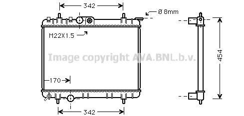 AVA QUALITY COOLING Радиатор, охлаждение двигателя PE2205